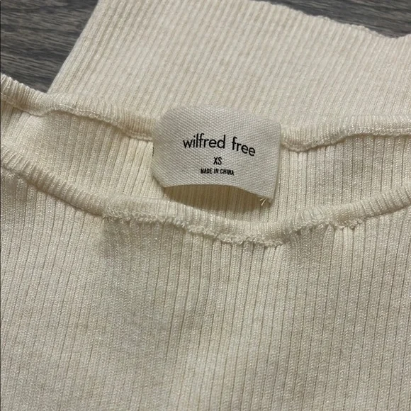 Wilfred Free Cream Ribbed Dress - Picture 6 of 6